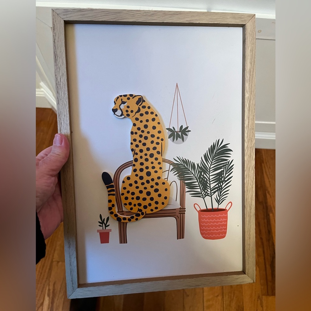 NWOT - Cheetah Framed Wall Art, Bundle of 2 - Picture 3 of 10